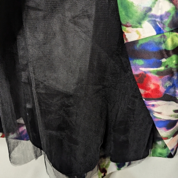 PARKER 'Tamara' Floral Sateen Strapless Notch Bodice Ball Gown Size 2 - Picture 9 of 11